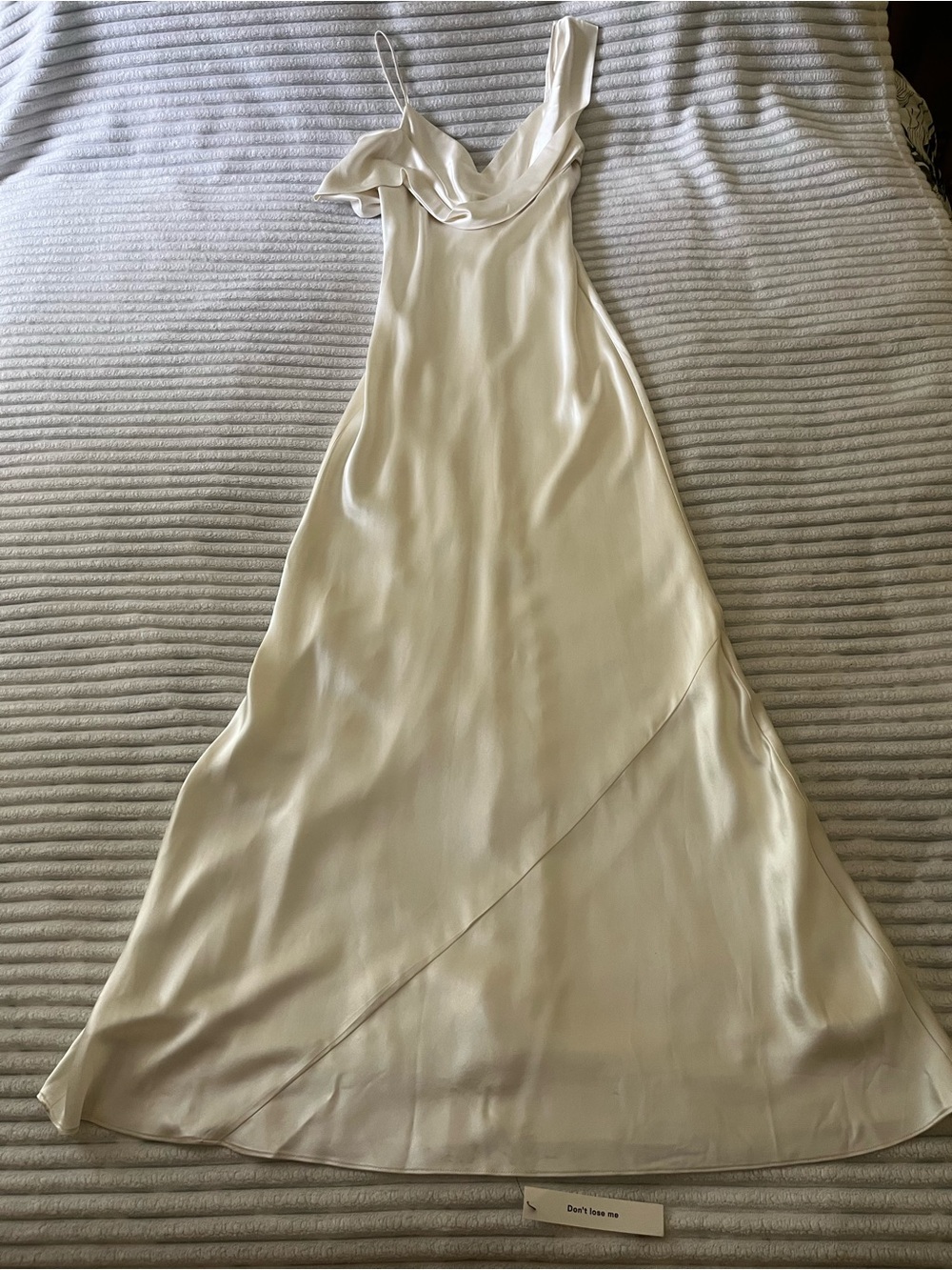Reformation Ronda Silk Dress in Ivory - Picture 7 of 16